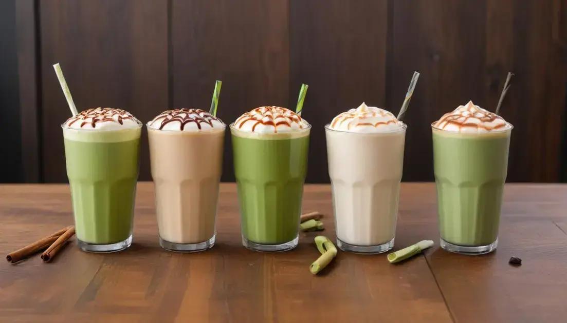 Variations on oat milk lattes